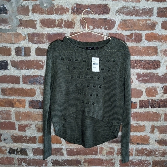 NWT Dex XS Olive Green Knit Sweater - Picture 1 of 9